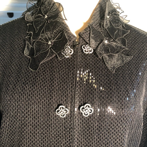 St John Couture Black Sparkling Evening Jacket - Picture 2 of 8